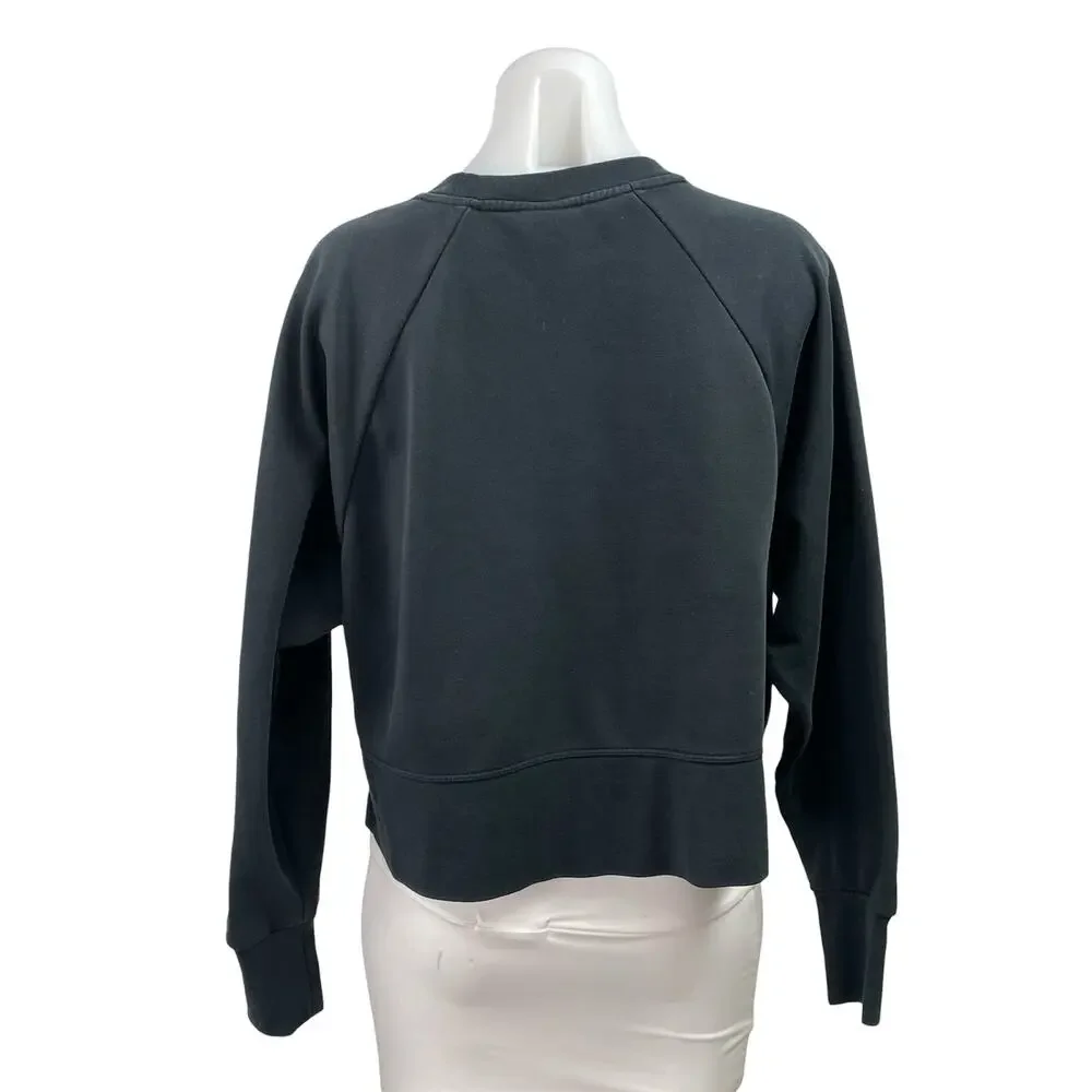 Nike Dri Fit Versa Black Crew Neck Long Sleeve Pullover Sweater Sweatshirt Top S